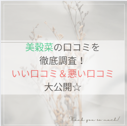 美穀菜口コミ