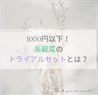 美穀菜の定期購入
